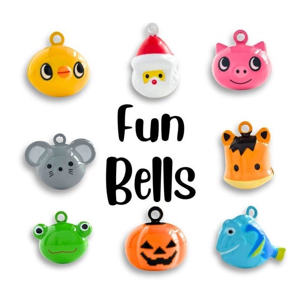 Fun Bell, Cat Bell, Dog Bell, Jingle Bell, Pet Charm with Split Ring for easy attachment