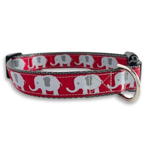 Elephant Dog Collar, Adjustable Size, Alabama Dog Collar, Cute Dog Lover Gift