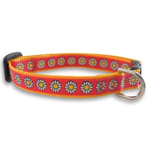 Daisy Collar, Breakaway Cat Collar, Mini Teacup Dog Collar, Lightweight Tiny Pet Collar, Cute Cat Collar, Cute Dog Collar