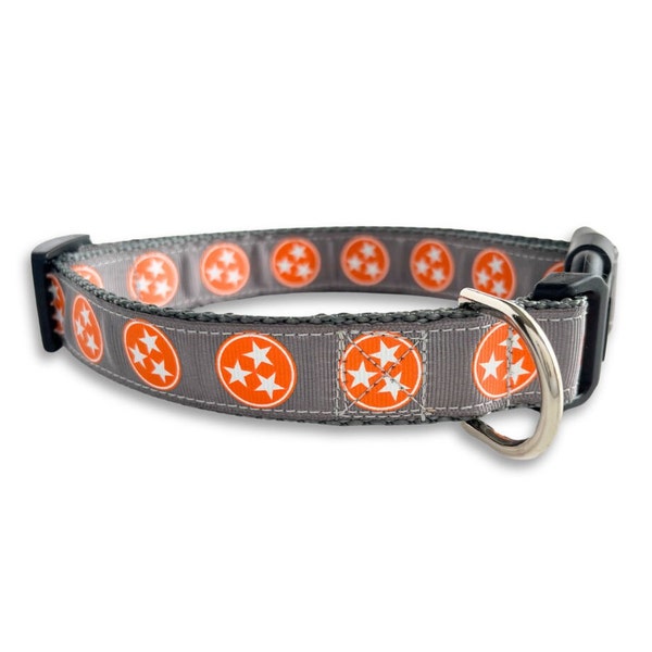 Tennessee Dog Collar, Small, Medium & Large Dog Collar, Adjustable Size, Orange Tristar Dog Collar, UT Vols
