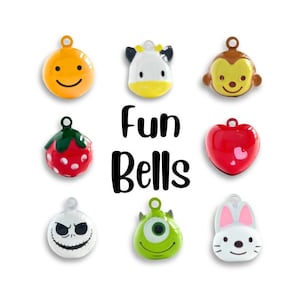 Fun Bell, Cat Bell, Dog Bell, Jingle Bell, Pet Charm with Split Ring for easy attachment