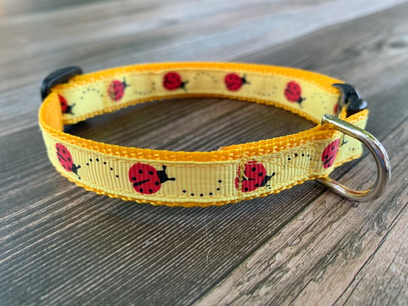 Ladybug Collar Breakaway Cat Collar Mini Teacup Dog Collar Etsy