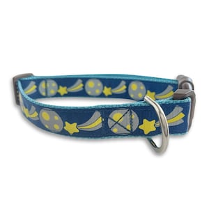 Moon & Stars Dog Collar, Adjustable Size, Shooting Star Dog Collar, Cute Dog Lover Gift