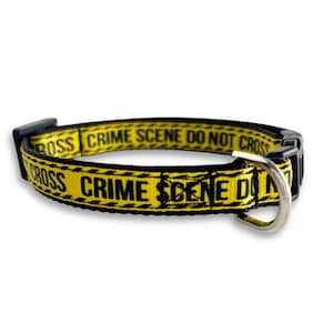 Crime Scene Collar, Breakaway Cat Collar, Mini Teacup Dog Collar, Don&#39;t Cross, Lightweight Tiny Pet Collar, Cute Cat Collar, Cute Dog Collar