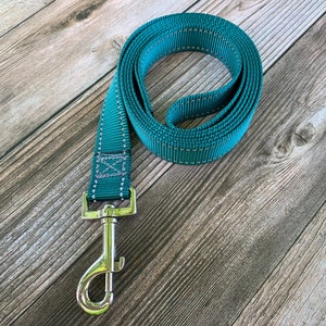 Reflective Dog Leash, 6&#39; Large Nylon Dog Leash, Red, Teal, Black, Lightweight Dog Leash