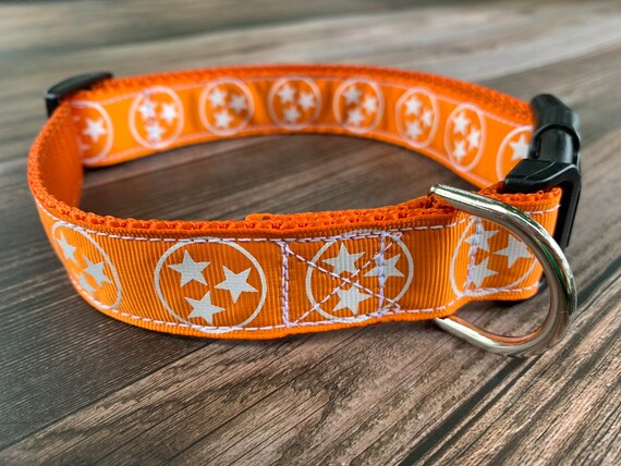  Tennessee Volunteers Ribbon Dog Collar - Large : Pet Supplies