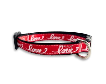 Liebe Halsband, Breakaway Katzenhalsband, Mini Teacup Hundehalsband, Leichtes kleines Haustier Halsband, Süßes Katzenhalsband, Süßes Hundehalsband