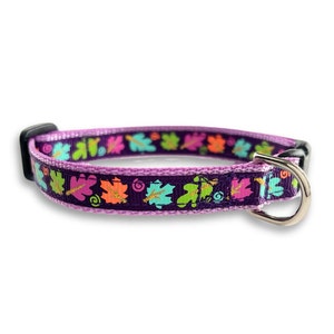 Fall Leaves Collar, Breakaway Cat Collar, Mini Teacup Dog Collar, Lightweight Tiny Pet Collar, Cute Cat Collar, Cute Dog Collar