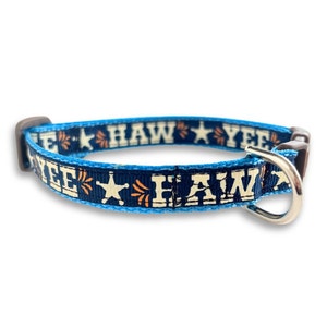 Yee Haw Collar, Breakaway Cat Collar, Mini Teacup Dog Collar, Cowgirl Cowboy, Lightweight Tiny Pet Collar, Cute Cat Collar, Cute Dog Collar