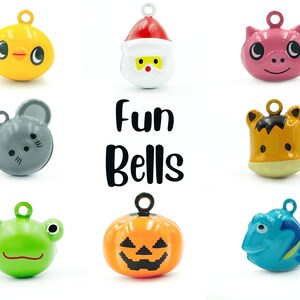 Fun Bell, Cat Bell, Dog Bell, Jingle Bell, Pet Charm with Split Ring for easy attachment