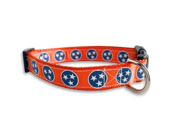 Collar naranja para perros de Tennessee, disponible en tallas pequeña, mediana y grande. TN Vols. Collar para perros Tristar.
