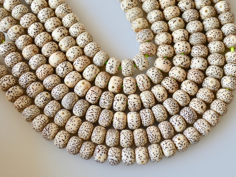 6-7x9mm 29 inch #W23 Star Moon Bodhi Seed Beads Natural Color Rondelle Shape Hole 2mm Size Approx