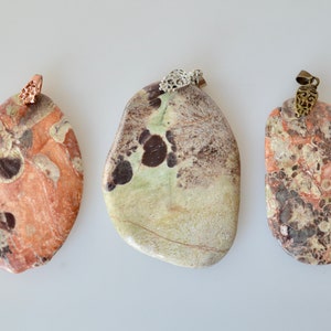 Natural Gemstone Mountain Jasper Pendant Natural Color Big Size Gemstone Pendant #P71-03
