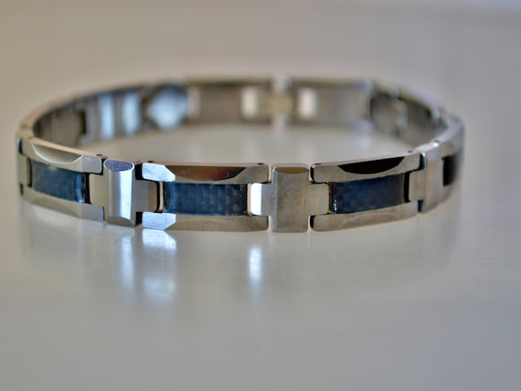 Solid Tungsten Carbide Bracelet and Stainless Ste… - image 3