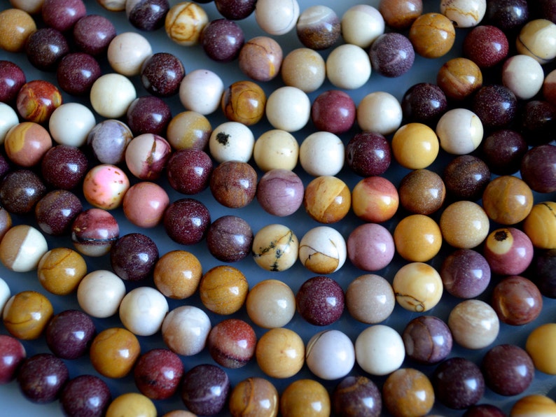 Natural Mookaite Gemstone Beads Round Shape Size 10mm 16 Approx 41pc #B35