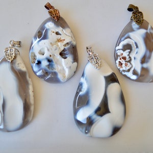 Natural Agate Gemstone Pendant Stone Pendant Agate Pendant #83-01