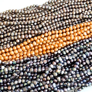 FreshWater Pearl Beads Small Potato/Nugget Shape Metallic Color Size Approx. 5x6-7mm #F34