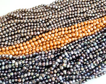 FreshWater Pearl Beads Small Potato/Nugget Shape Metallic Color Size Approx. 5x6-7mm #F34