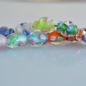 Lampwork Glass Beads Vase and Barrel Shape Size Approx.10x13mm Full Strand 10 image 3