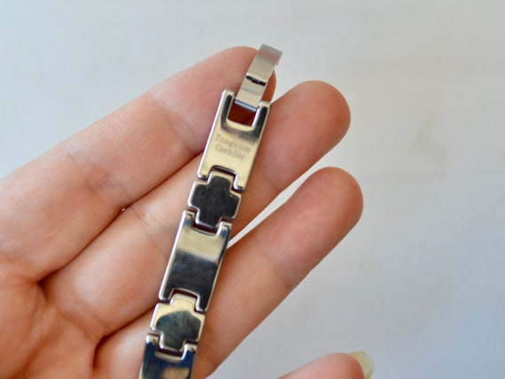 Solid Tungsten Carbide Bracelet and Stainless Ste… - image 5