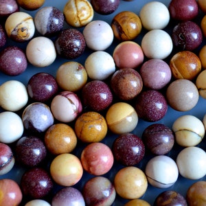 Natural Mookaite Gemstone Beads Round Shape Size 10mm 16 Approx 41pc #B35
