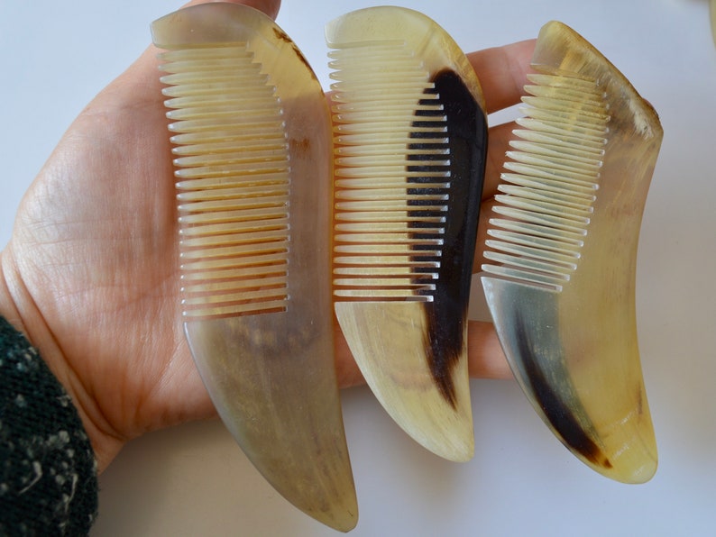 Hand Carved Special Comb Ox Horn Comb Gift Comb Natural Horn Etsy
