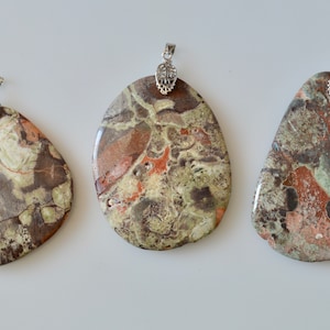 Natural Gemstone Mountain Jasper Pendant Natural Color Big Size Gemstone Pendant #P71-5