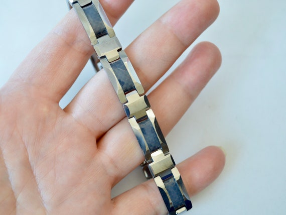 Solid Tungsten Carbide Bracelet and Stainless Ste… - image 2