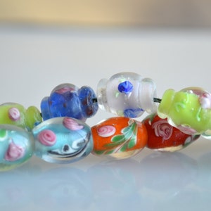 Lampwork Glass Beads Vase and Barrel Shape Size Approx.10x13mm Full Strand 10 image 2