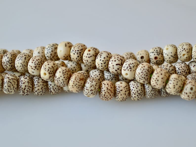 6-7x9mm 29 inch #W23 Star Moon Bodhi Seed Beads Natural Color Rondelle Shape Hole 2mm Size Approx
