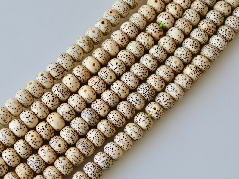6-7x9mm 29 inch #W23 Star Moon Bodhi Seed Beads Natural Color Rondelle Shape Hole 2mm Size Approx