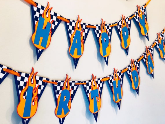 hot-wheels-birthday-banner-race-car-birthday-banner-racing-etsy