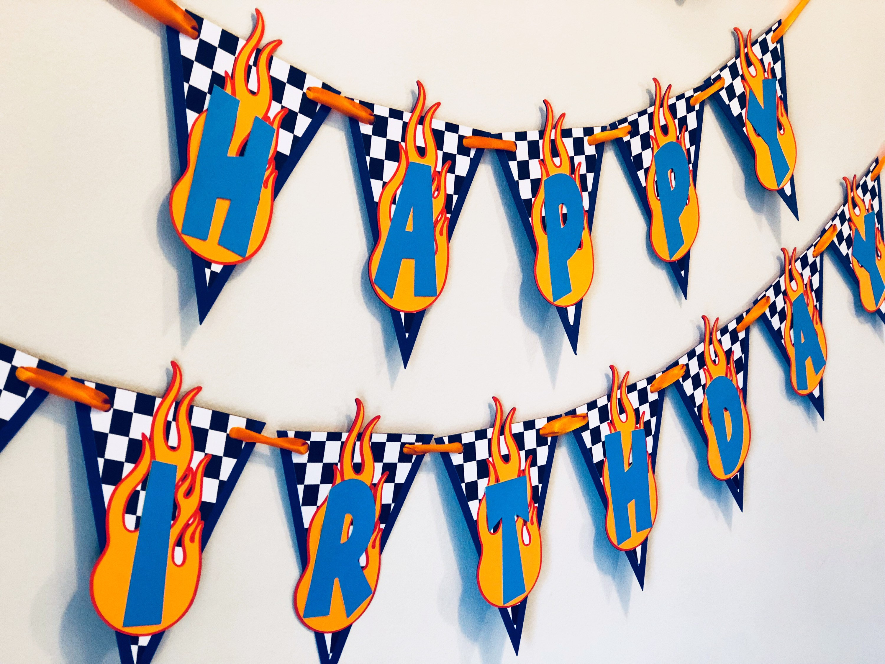 Hot Wheels Birthday Banner Race Car Birthday Banner Racing Etsy
