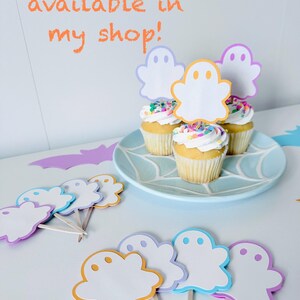 Pastel Ghost Banner: Spooky Halloween Cardstock Decor afbeelding 10
