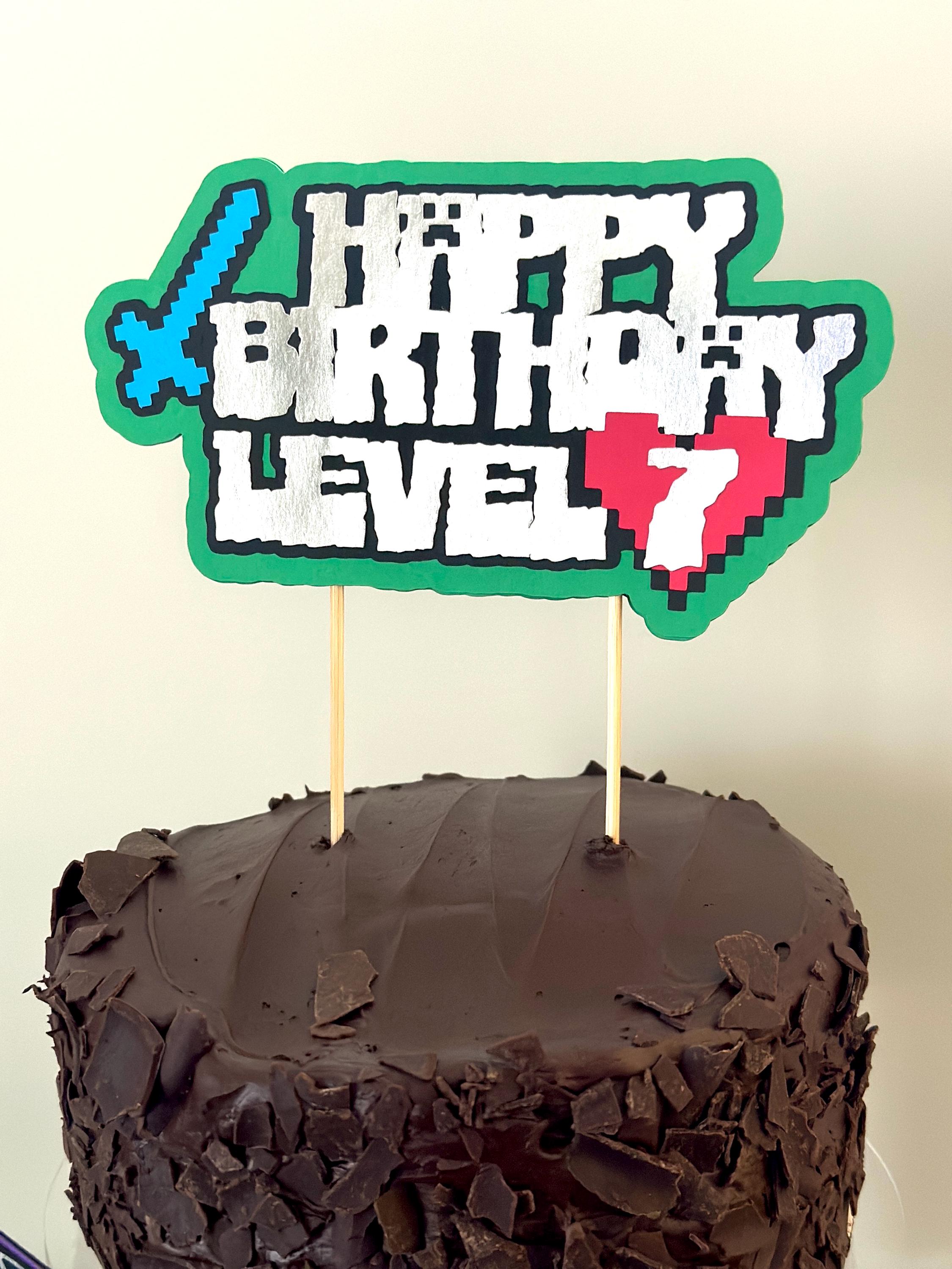 Minecraft Health Heart Cupcake Toppers