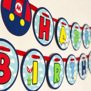 Mario party decorations, Mario birthday party, Mario cart, Nintendo, Mario banner, Mario party, Mario birthday banner