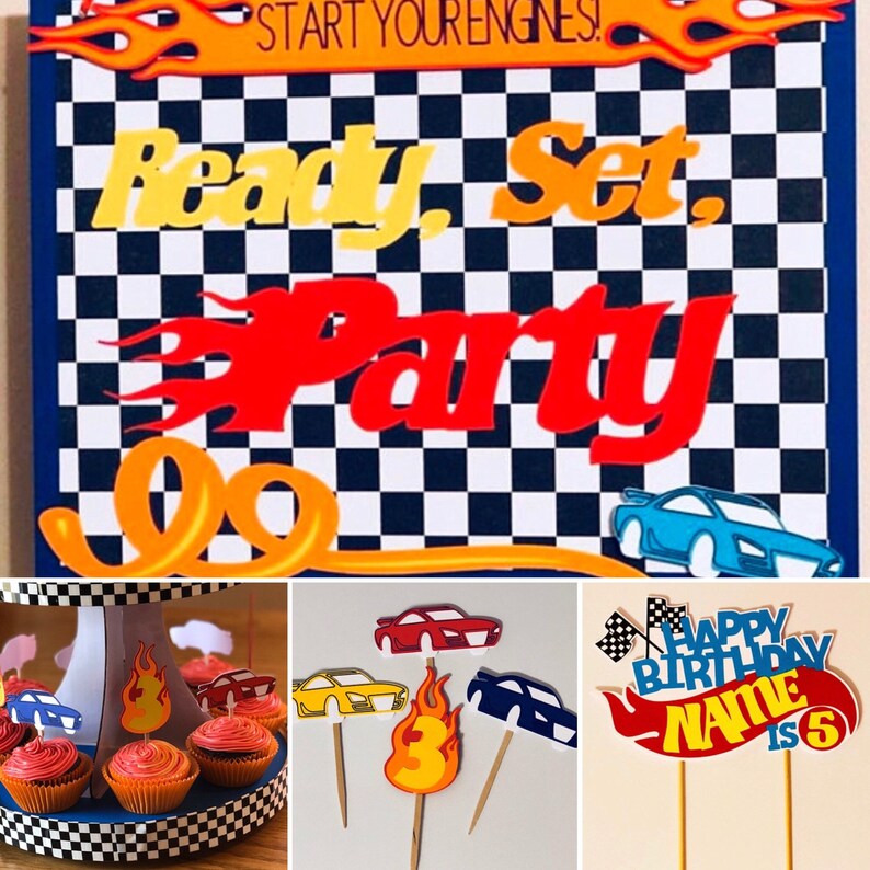 Hot Wheels Party Decorations Hot Wheels Cupcake Toppers Hot Etsy