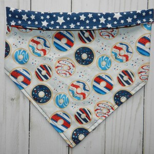 Patriotic Reversible Dog Bandana, Dog Bandana, Reversible Pet Accessory, All America Dog Bandana, Summer Pet Accessory, 4th of July Bandana