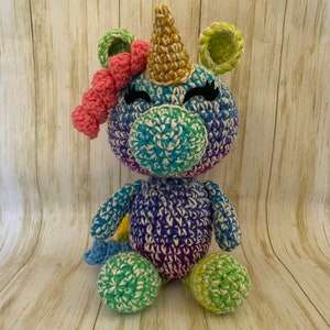 Crocheted Unicorn Amigurumi, Crochet Unicorn Doll, Unicorn Amigurumi, Crochet Plush, Custom Crochet Unicorn, Nursery Toy