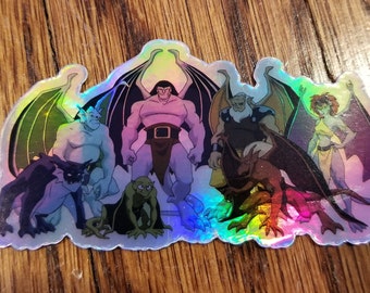 Gargoyles Holographic Sticker Character Design TV Show 90s