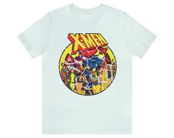 X-Men '97 The Animated Series Vintage Distressed Weathered Logo auf einem Unisex Jersey Kurzarm T-Shirt