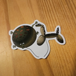 Shrek ballon dieren kikker slang film glanzende vinyl sticker