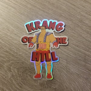 Krang of The Hill King TMNT Holographic Sticker Crossover TV Show 90s