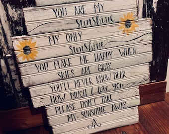 You Are My Sunshine, Sunshine Baby Shower, Sunshine Nursery, Gender Neutral Nursery, Nursery Rhyme Sign, Gender Neutral Decor, Sunflower