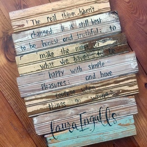 Laura Ingalls Quote, Laura Ingalls Wilder Quote, Farmhouse Sign, Rustic Wooden Sign, Rustic Sign Quote, Housewarming Gift, Wooden Sign image 1