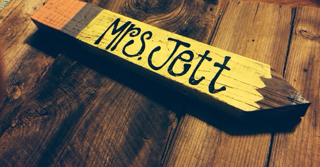 Pencil Name Plate, Teacher Appreciation Gift, Gift for Teacher ...