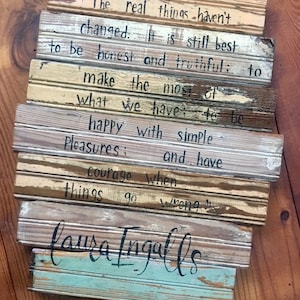 Laura Ingalls Quote, Laura Ingalls Wilder Quote, Farmhouse Sign, Rustic Wooden Sign, Rustic Sign Quote, Housewarming Gift, Wooden Sign image 2