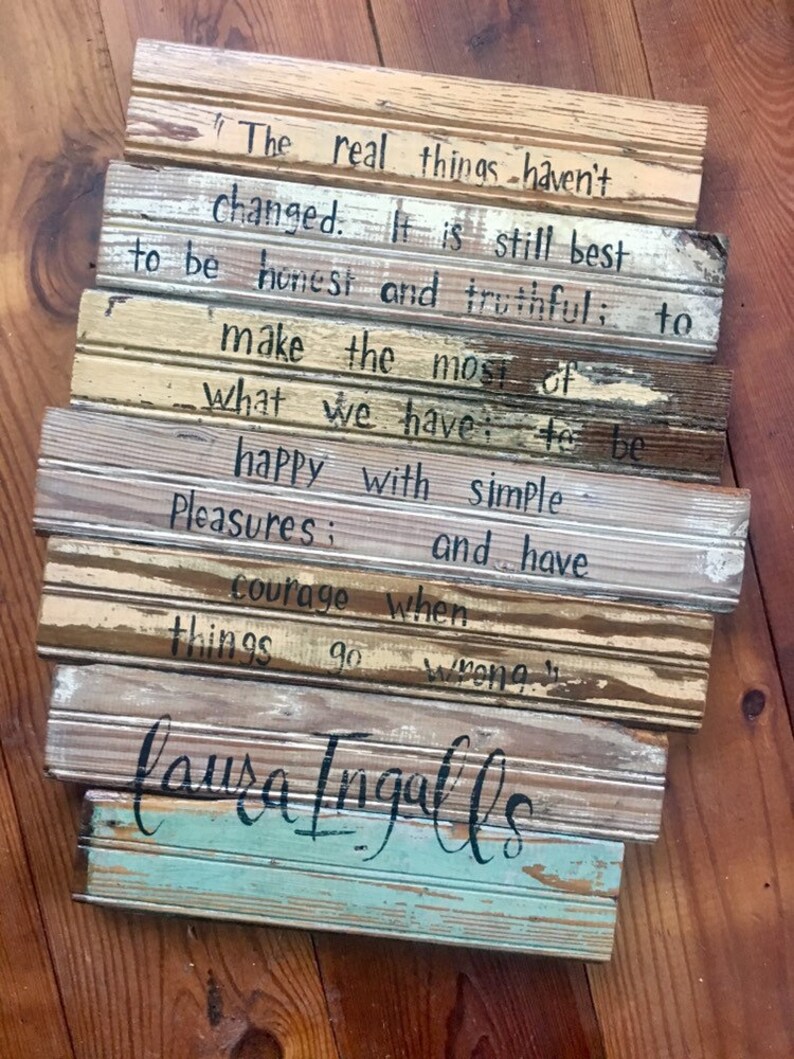 Laura Ingalls Quote, Laura Ingalls Wilder Quote, Farmhouse Sign, Rustic Wooden Sign, Rustic Sign Quote, Housewarming Gift, Wooden Sign image 2