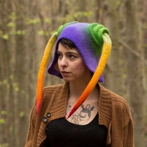 Customized hat design Felt hat Festival style clothing Custom cosplay design Hippie festival clothes Costume party hat Creative gift ideas image 1