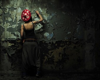 Mushroom hat, Wonderland costume, Trippy, Hippie women clothes, Gifts for everyone, Magic mushroom, Mens festival wear, Festival headwear